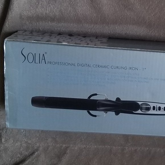 solia profresional digital ceramic curling iron 1" -Pre-owned - Picture 2 of 11